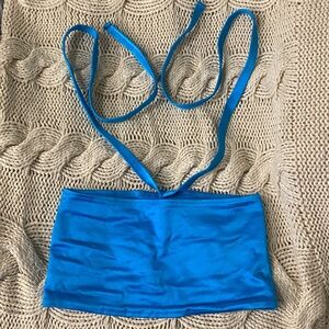 American Deadstock Double Cross Cerulean Blue Tube Top